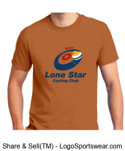Orange LSCC Unisex Classic Logo Shirt Design Zoom