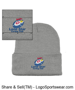 Long Knit Embroidered Logo Beanie Design Zoom