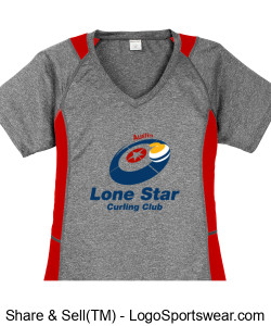 Ladies color block logo shirt Design Zoom